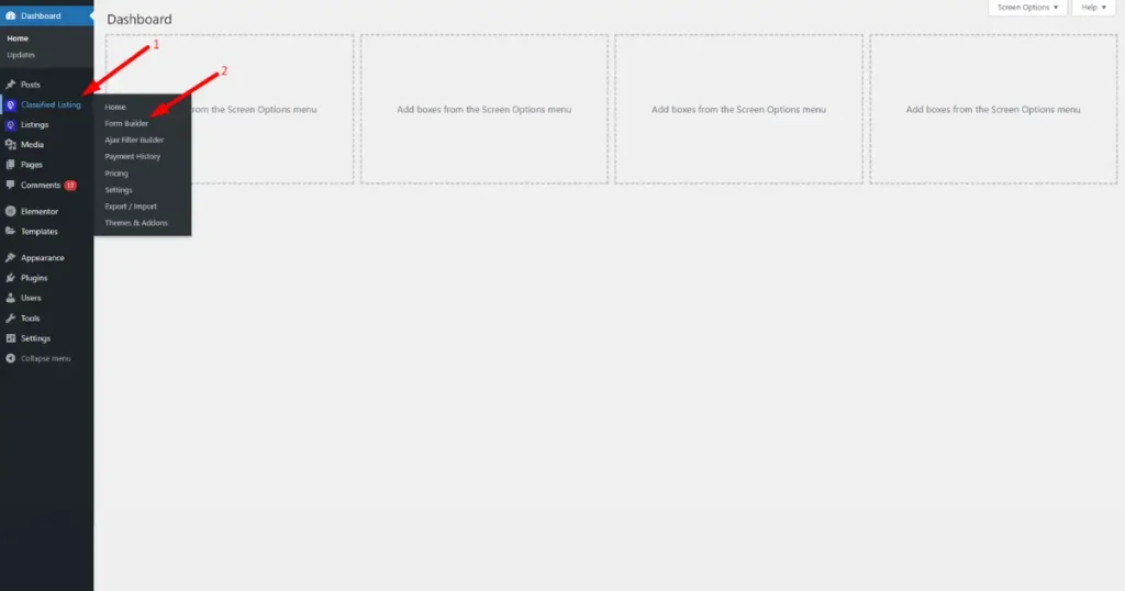 Go to Form Builder