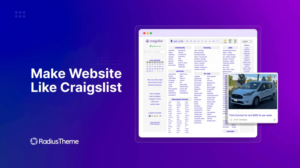 How to make website like Craigslist