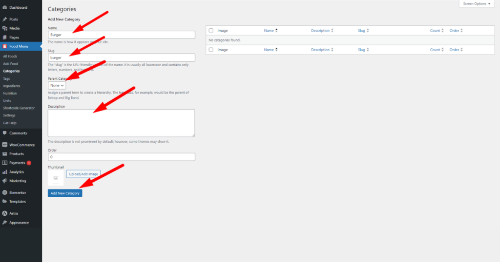 Click the Add New Category button