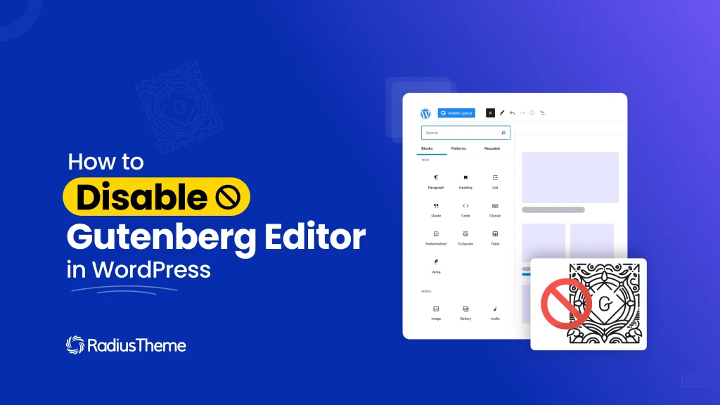 How to Disable Gutenberg Editor in WordPress