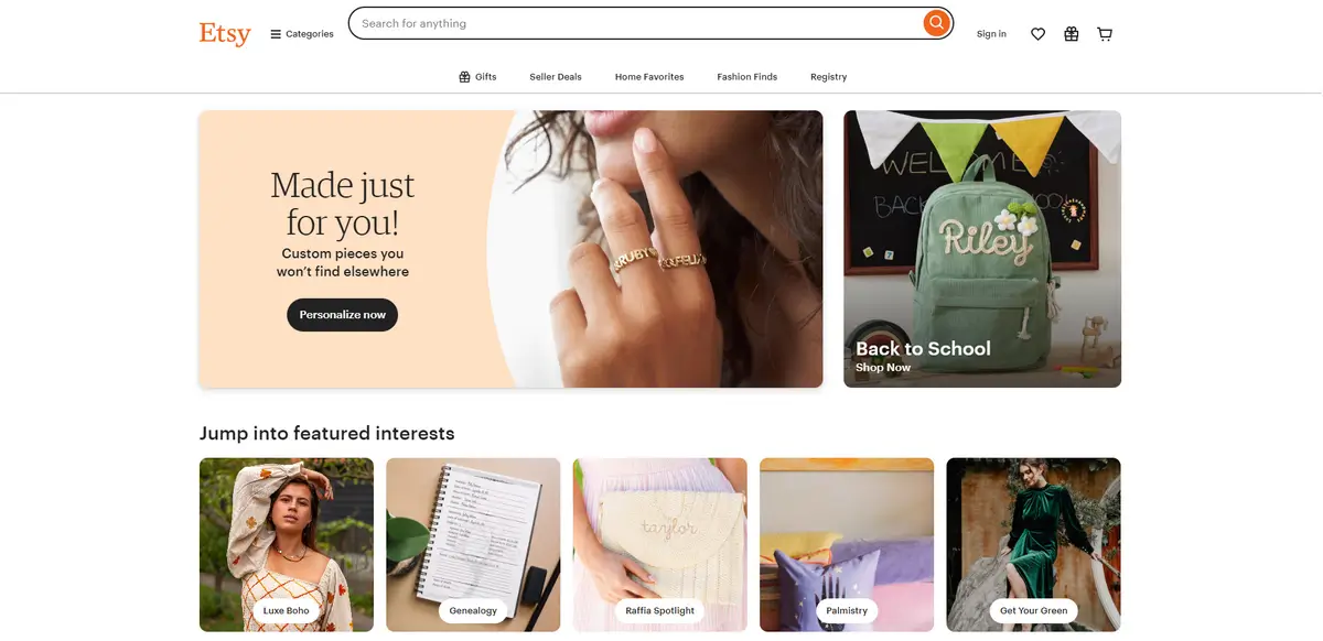 Etsy Featured Products