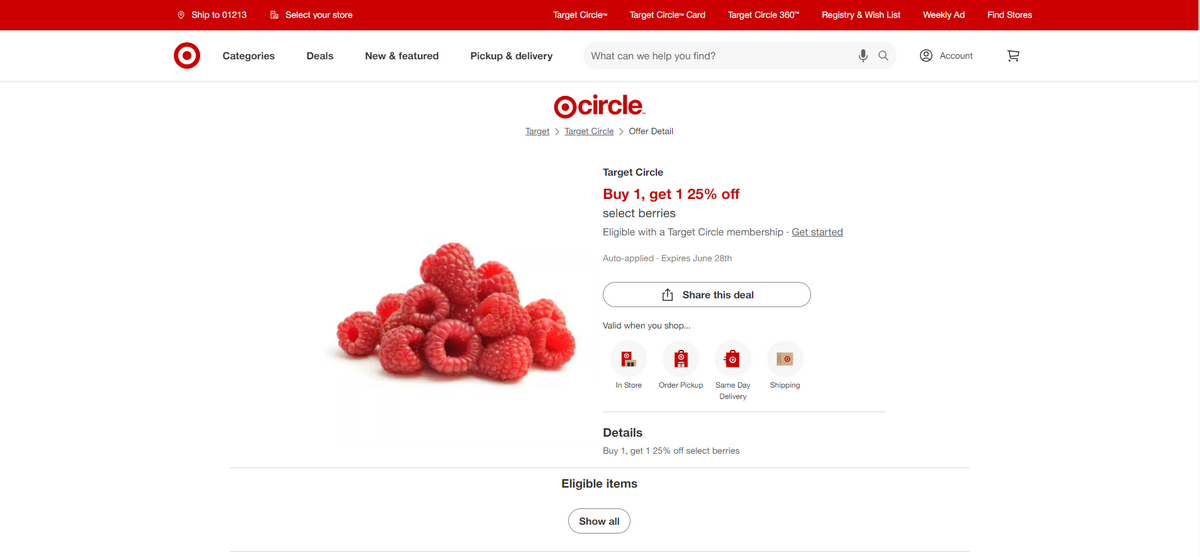 Bogo deal example for cross-selling