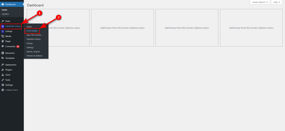 Go to form builder