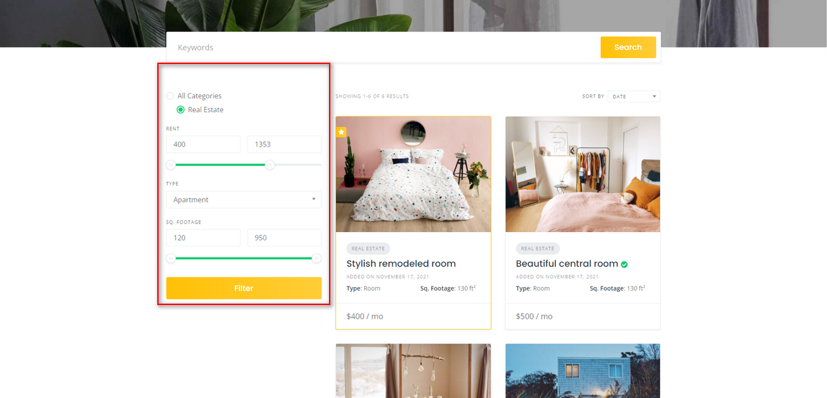 HivePress Search and Filtering