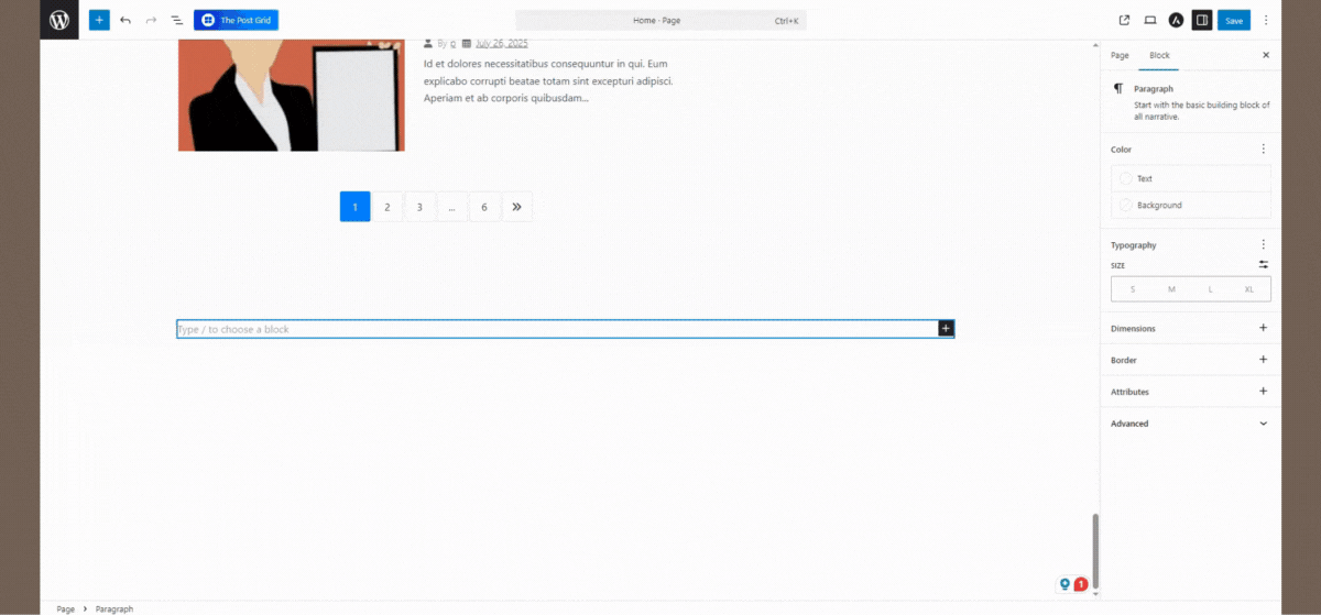 import pre-made section