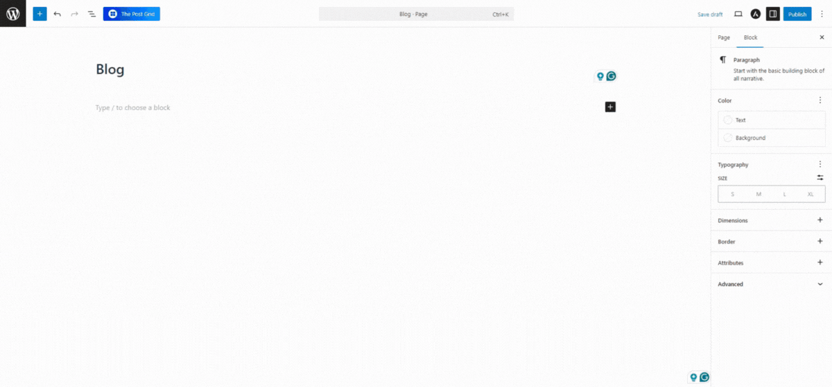 add shortcode to display post grid