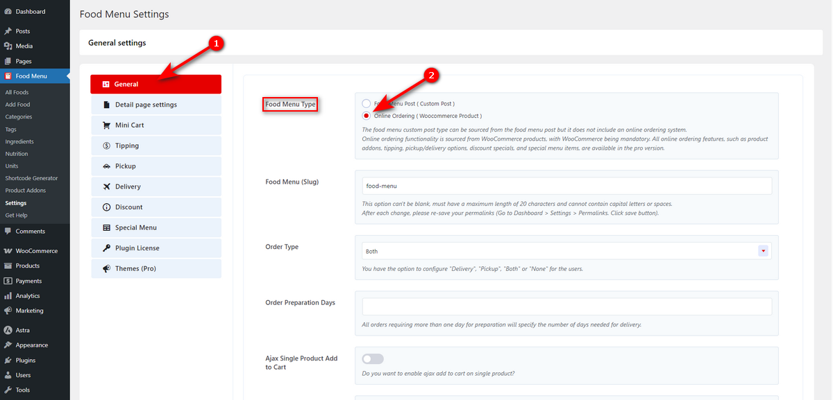 select Online Ordering