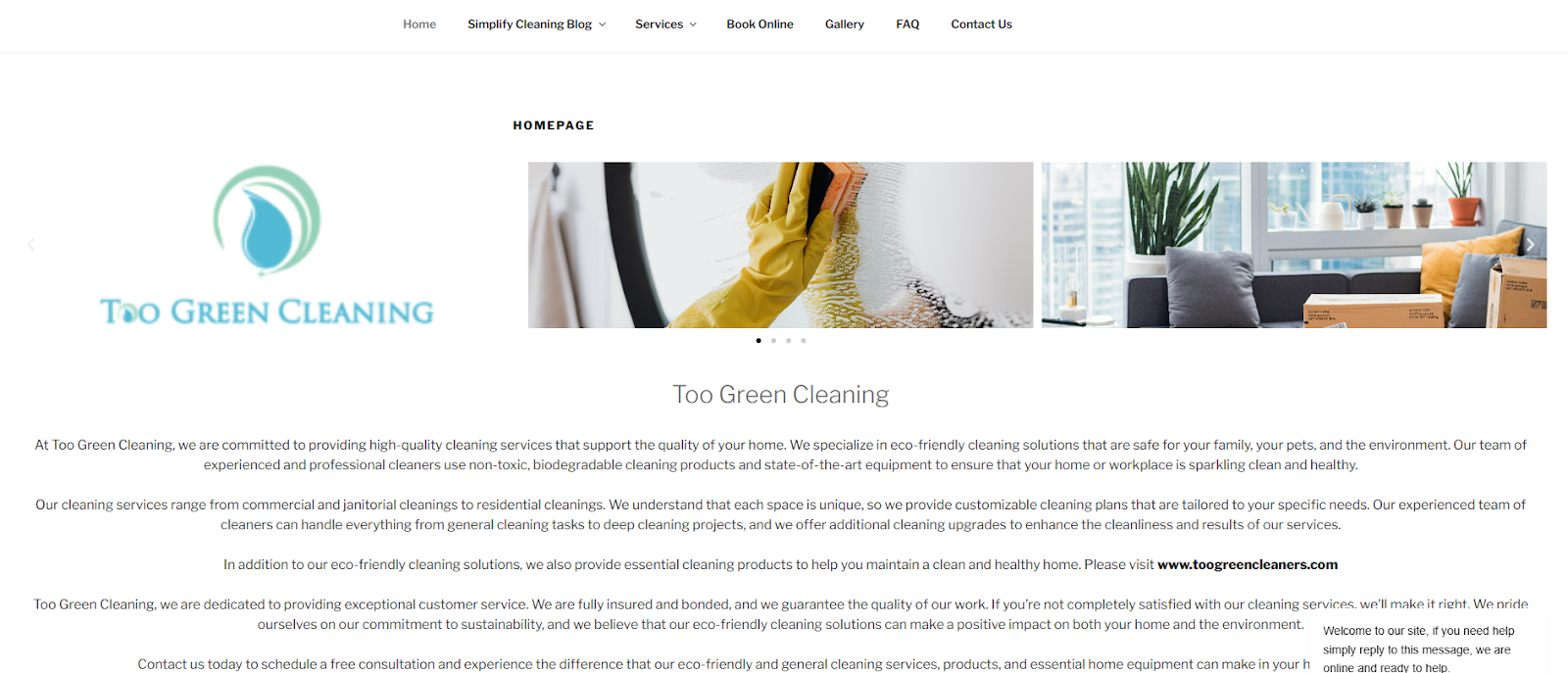 Too Green Cleaning