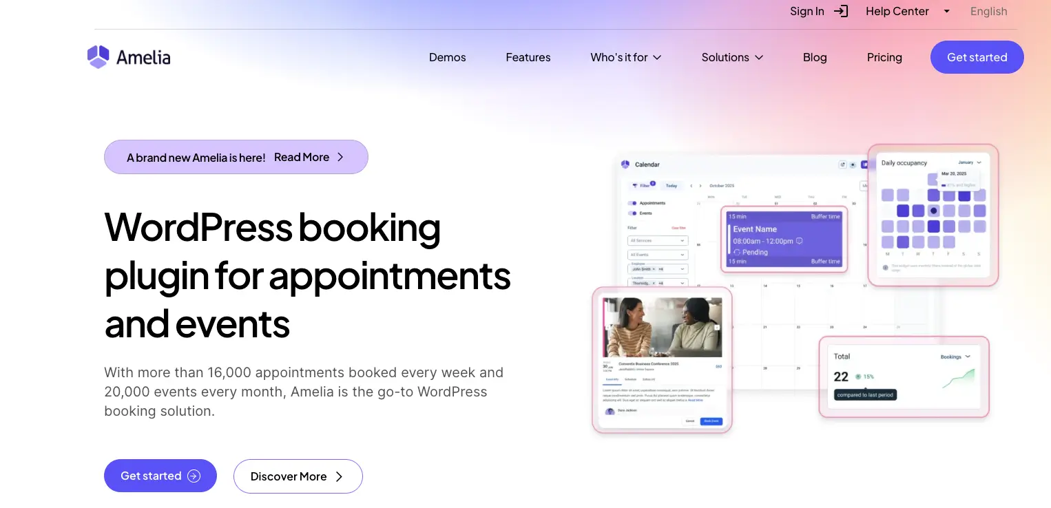 Amelia – Best for Service-Based Businesses