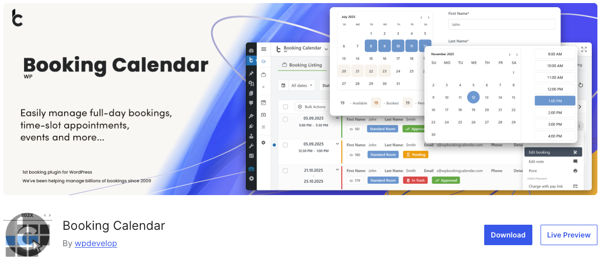 Booking Calendar