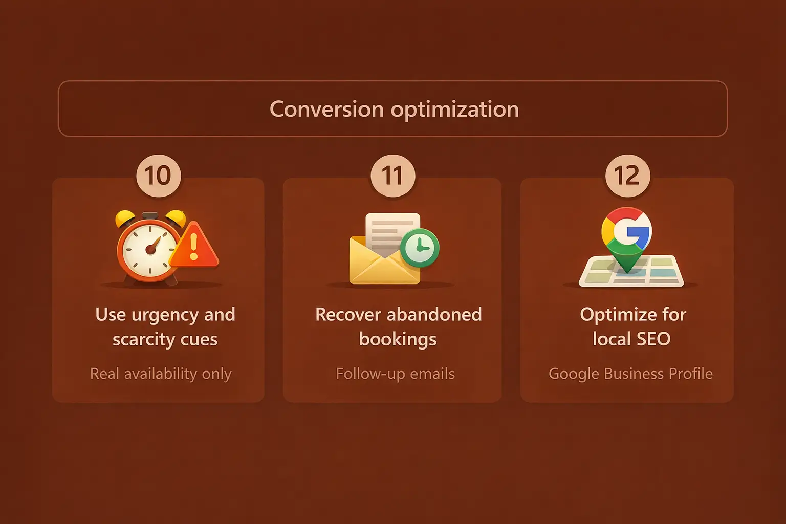 conversion optimization for booking website