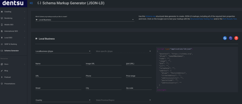 Schema Markup Generator