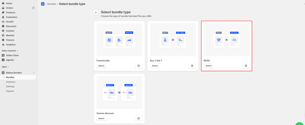 Bundle type